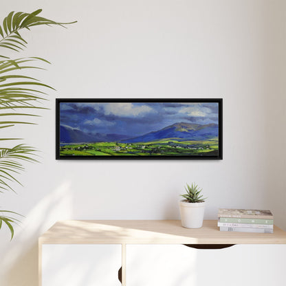 Connemara Fields - Stunning Irish landscape canvas print showcasing the serene beauty of Connemara's fields.