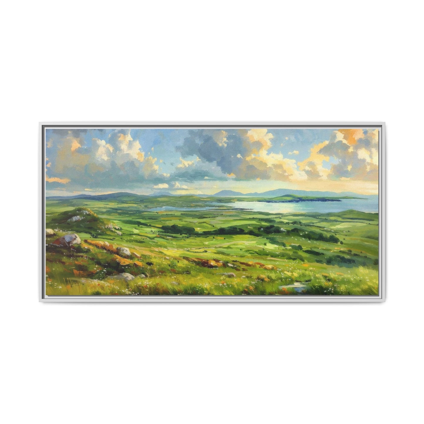 Wild Atlantic Summer Vista Wall Art - Breathtaking Coastal Landscape for Home Décor