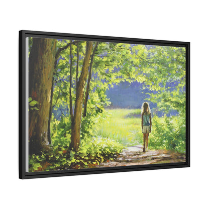 INTO THE LIGHT 11 – A captivating artwork featuring a luminous scene that evokes a sense of depth, movement, and serenity, framed in premium pinewood for timeless décor.