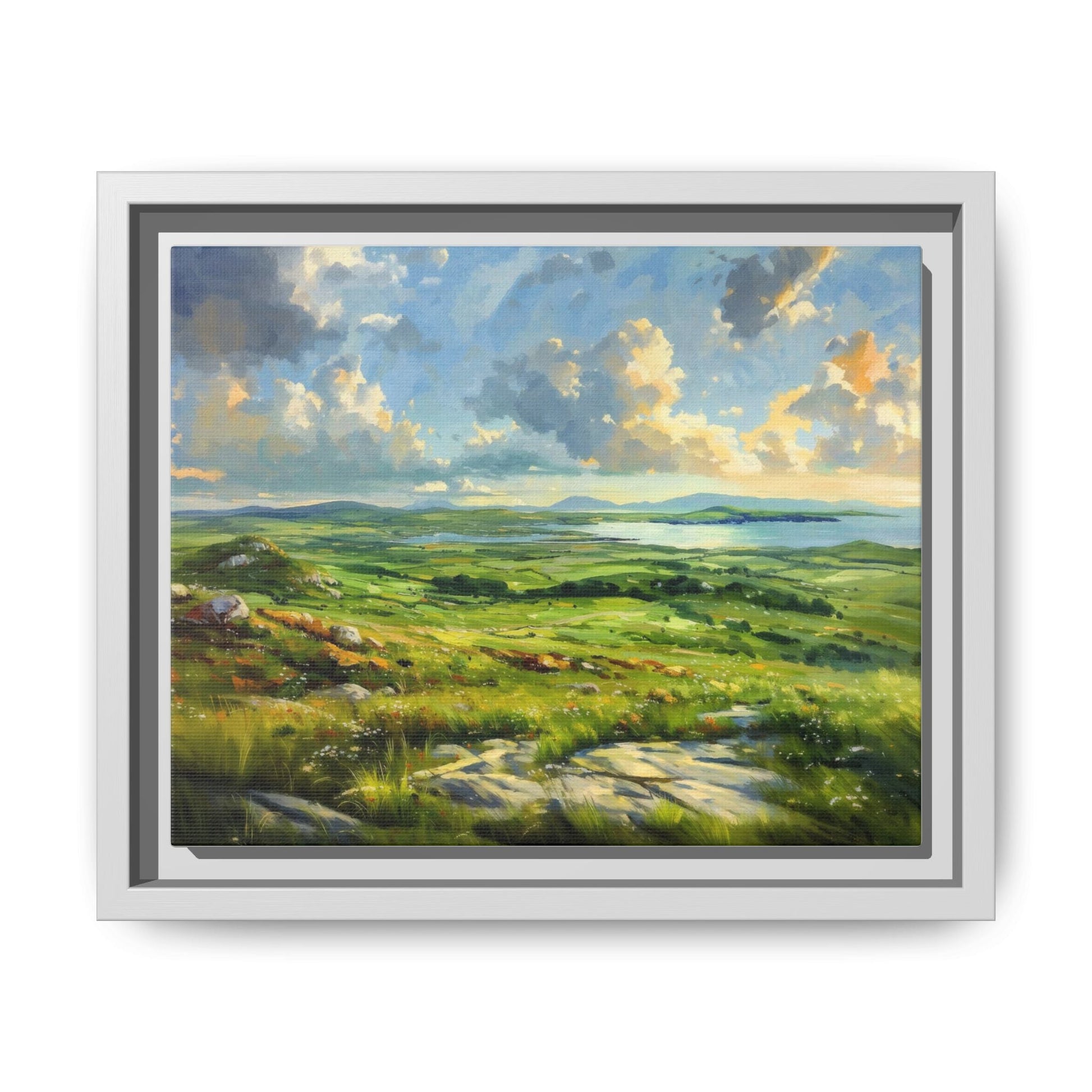 Wild Atlantic Summer Vista Wall Art - Breathtaking Coastal Landscape for Home Décor