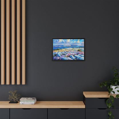 Burren 3 wall art featuring a scenic view of the Burren region in Ireland, printed on high-quality canvas with a premium frame for timeless décor