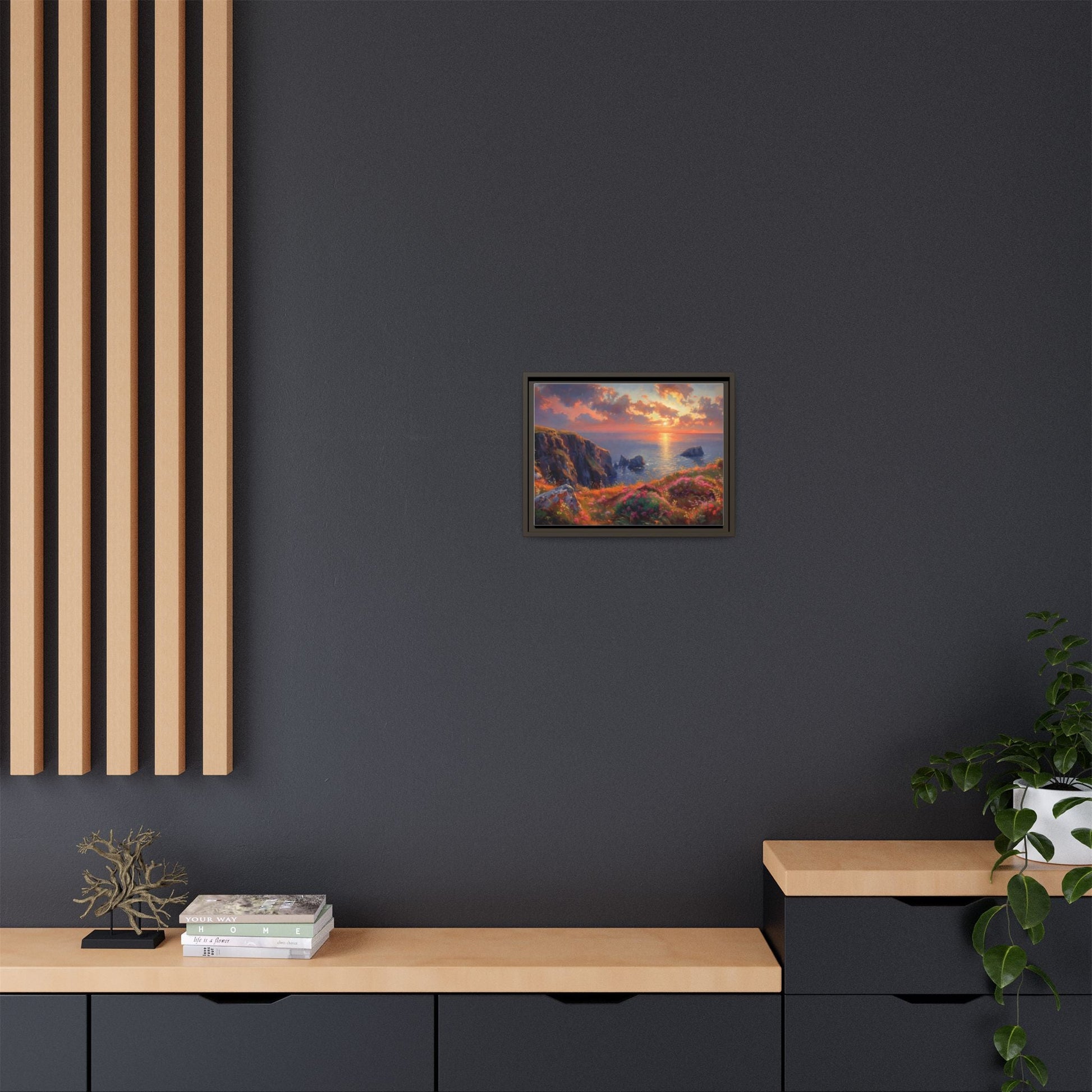 End of The Day wall art featuring a serene sunset landscape, printed on high-quality canvas to bring peaceful beauty and warmth to your home décor.