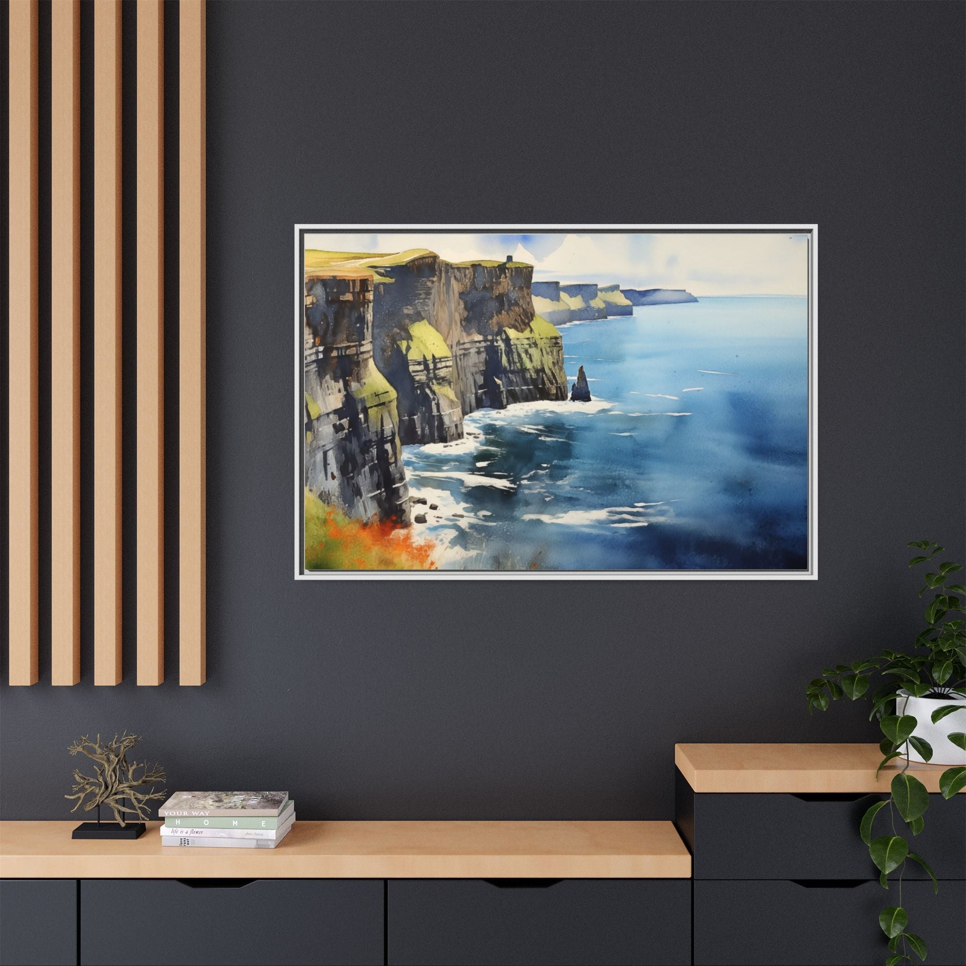 Cliffs of Moher Midday Sun - Beautiful Coastal Landscape Canvas Print