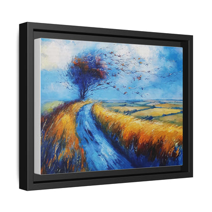 Autumn Leaves Scattering A Premium Pinewood Art Frame for Timeless Décor