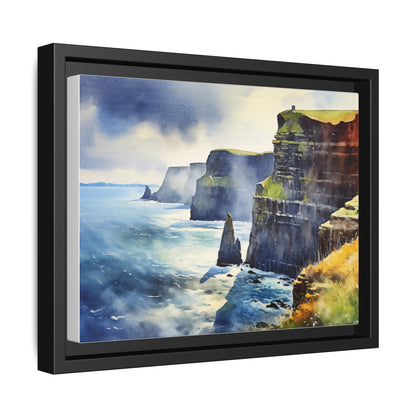 Watercolour of Cliffs of Moher – Beautiful Coastal Landscape Canvas Print