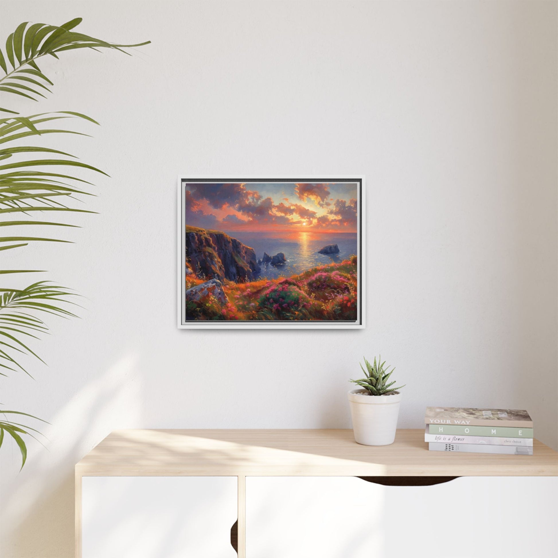 End of The Day wall art featuring a serene sunset landscape, printed on high-quality canvas to bring peaceful beauty and warmth to your home décor.