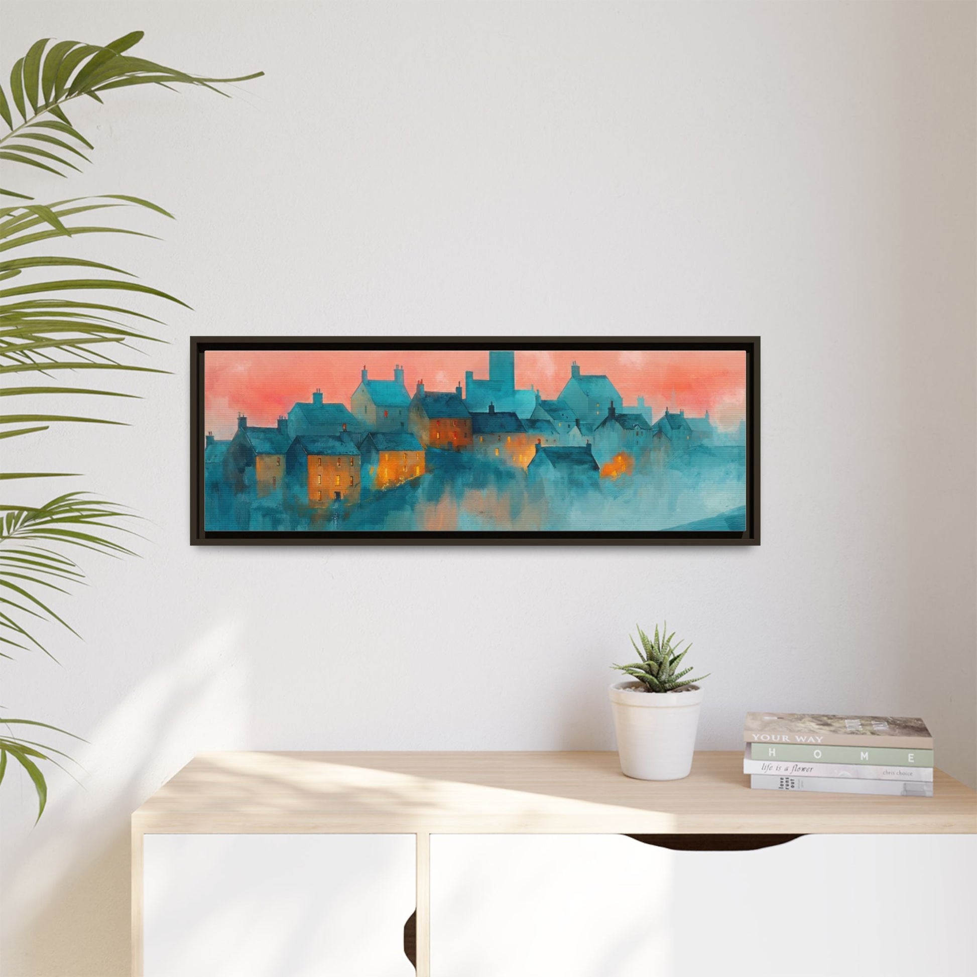 A Castle Town - Beautiful Landscape Canvas Print for all places Décor