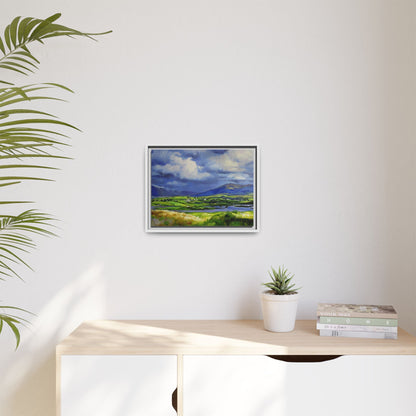 Connemara Fields - Stunning Irish landscape canvas print showcasing the serene beauty of Connemara's fields.