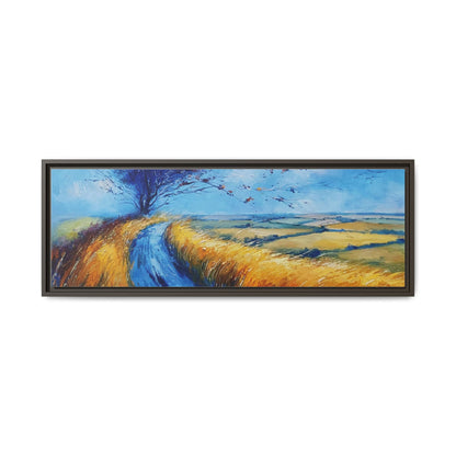 Autumn Leaves Scattering A Premium Pinewood Art Frame for Timeless Décor