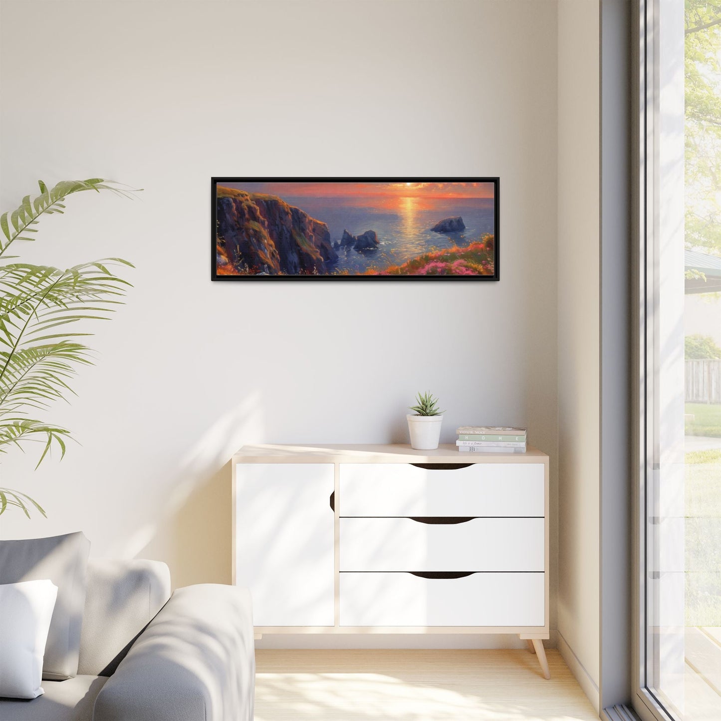 End of The Day wall art featuring a serene sunset landscape, printed on high-quality canvas to bring peaceful beauty and warmth to your home décor.