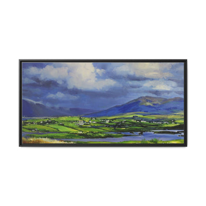 Connemara Fields - Stunning Irish landscape canvas print showcasing the serene beauty of Connemara's fields.