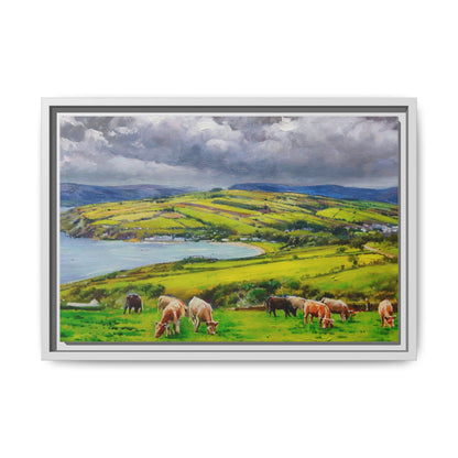 Cushendun Hills wall art showcasing rolling hills and scenic Irish landscapes, framed in high-quality materials for an elegant look.Cushendun Hills wall art showcasing rolling hills and scenic Irish landscapes, framed in high-quality materials for an elegant look.