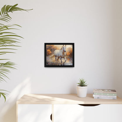 Arabian Horse – Elegant Pinewood Framed Wall Art for Timeless Décor