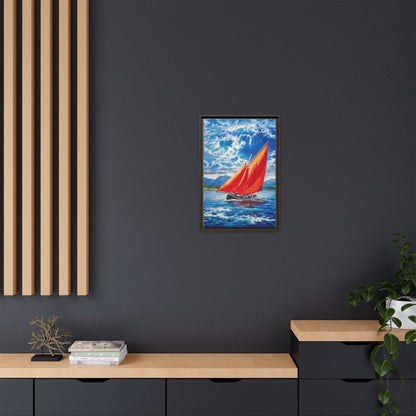 Single Galway Hooker – Premium Pinewood Art Frame for Timeless Décor