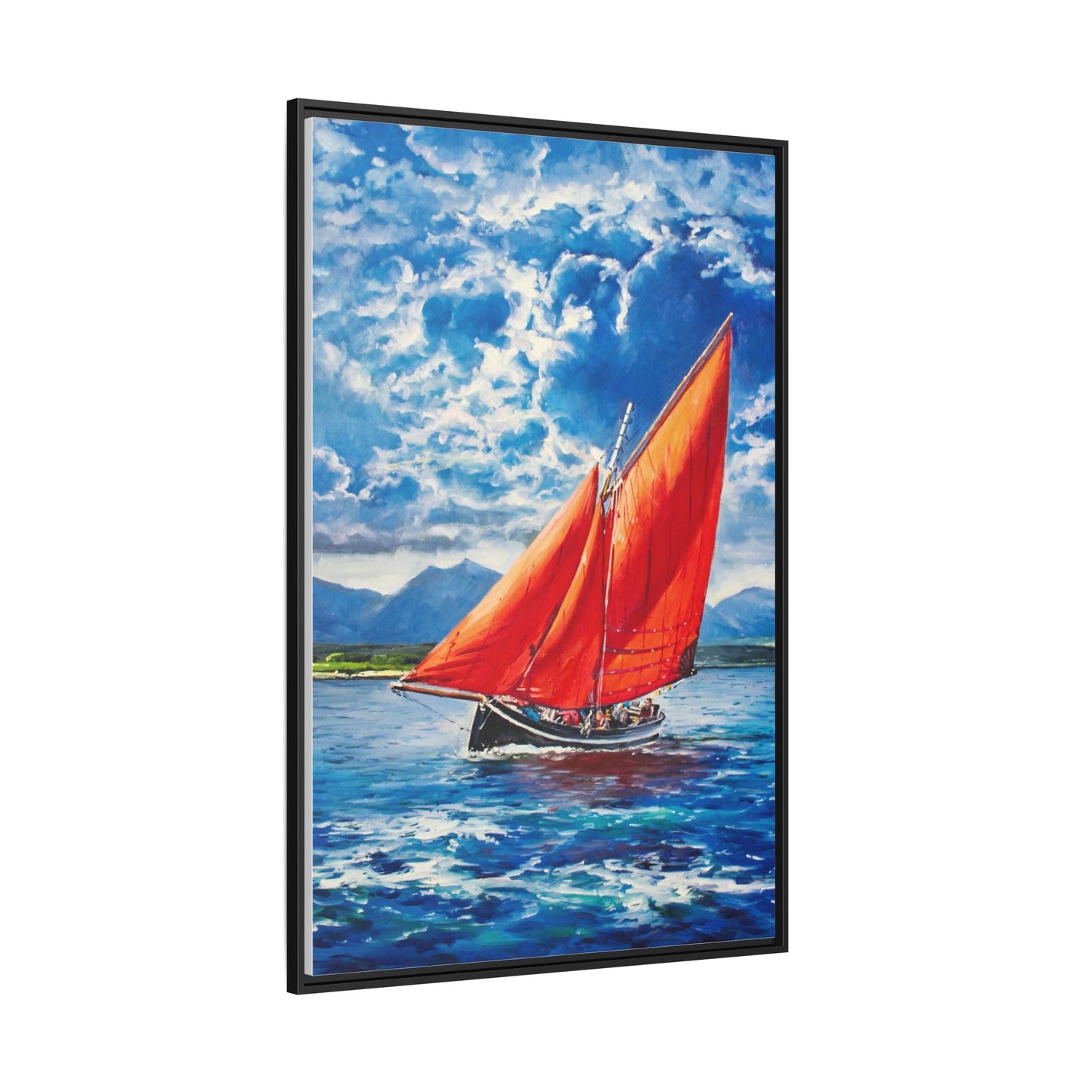 Single Galway Hooker – Premium Pinewood Art Frame for Timeless Décor