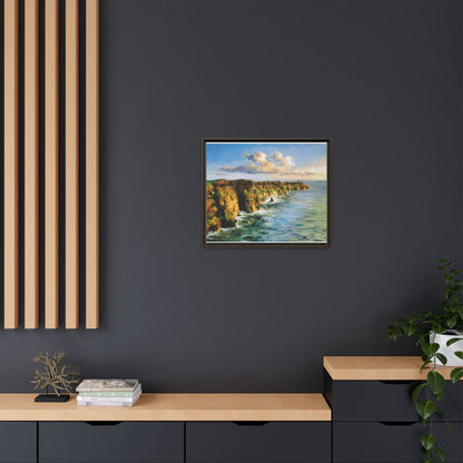 Cliffs of Moher wall art showcasing the dramatic Irish coastline, printed on high-quality canvas to bring natural beauty into your home décor.