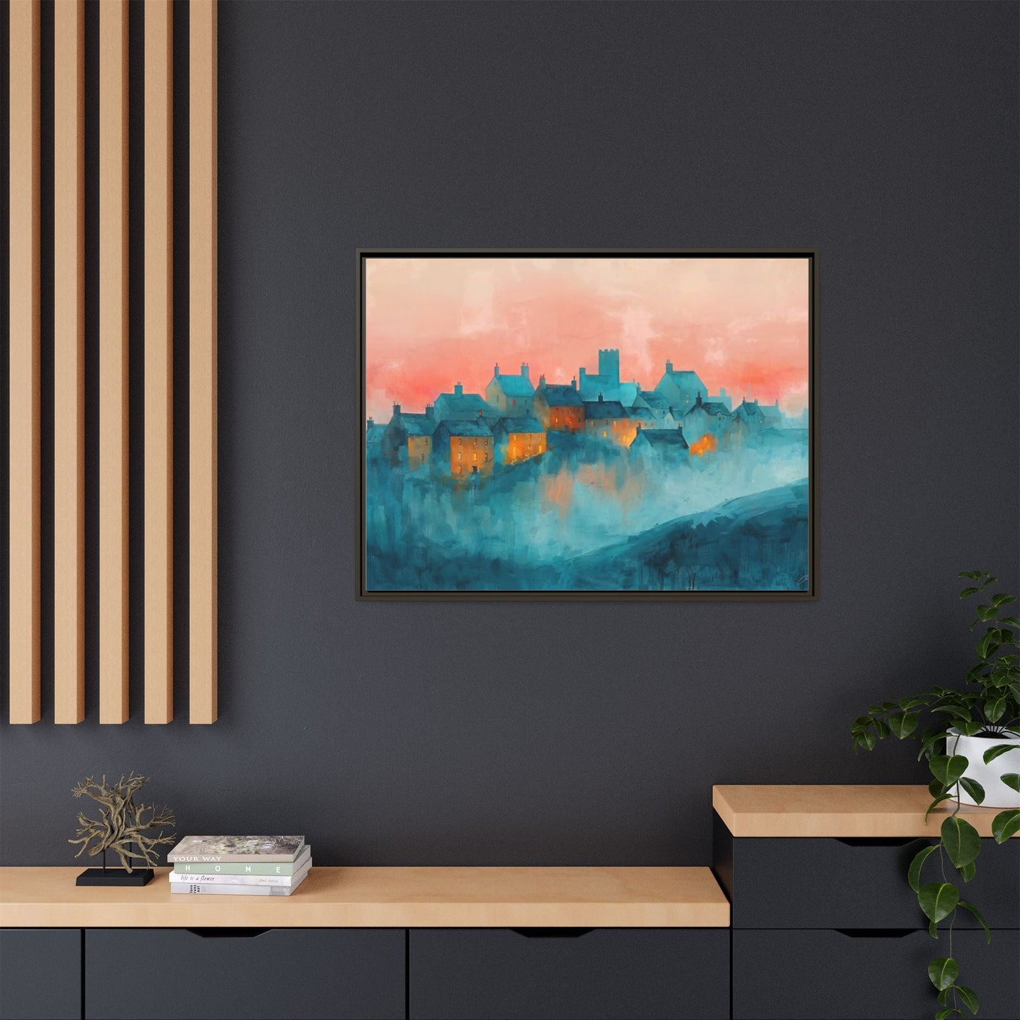 A Castle Town - Beautiful Landscape Canvas Print for all places Décor