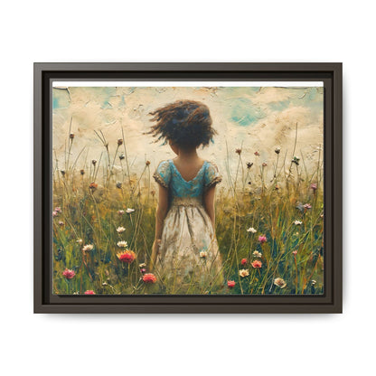 Young Girl In Flowers Wall Art - Graceful Portrait of Girl Surrounded by Flowers for Home Décor