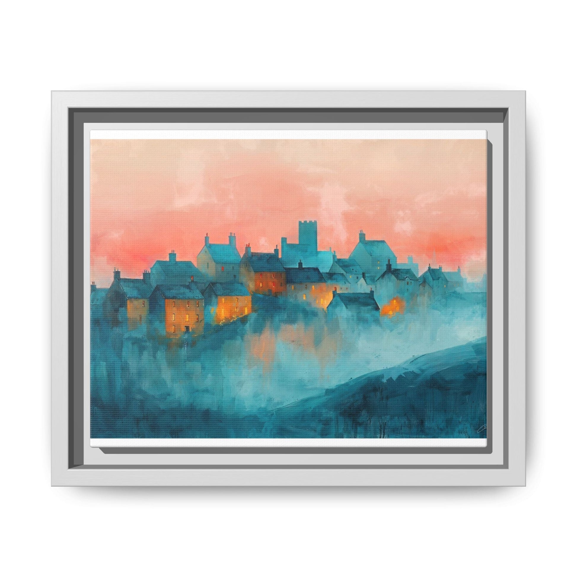 A Castle Town - Beautiful Landscape Canvas Print for Home Décor