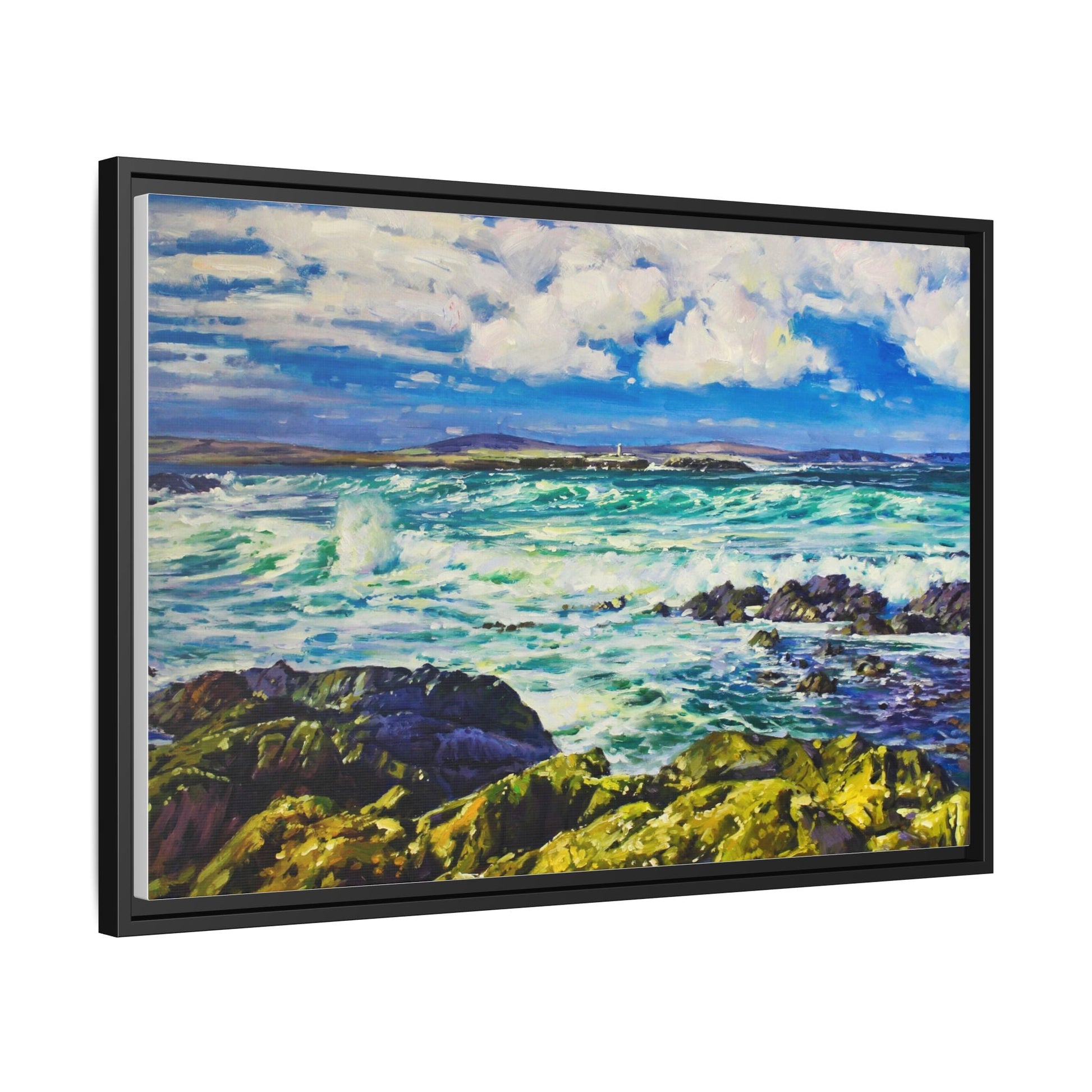 Ballyglass Lighthouse Erris wall art featuring the stunning coastal lighthouse, framed in premium materials for a perfect addition to any living space.