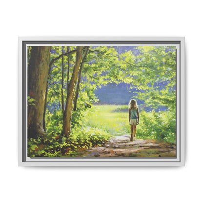 INTO THE LIGHT 11 – A captivating artwork featuring a luminous scene that evokes a sense of depth, movement, and serenity, framed in premium pinewood for timeless décor.