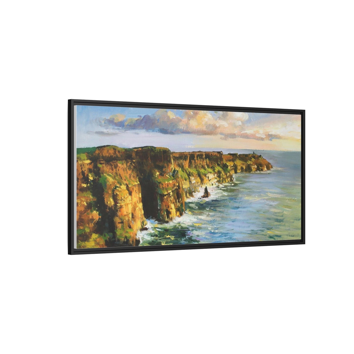 Cliffs of Moher wall art showcasing the dramatic Irish coastline, printed on high-quality canvas to bring natural beauty into your home décor.