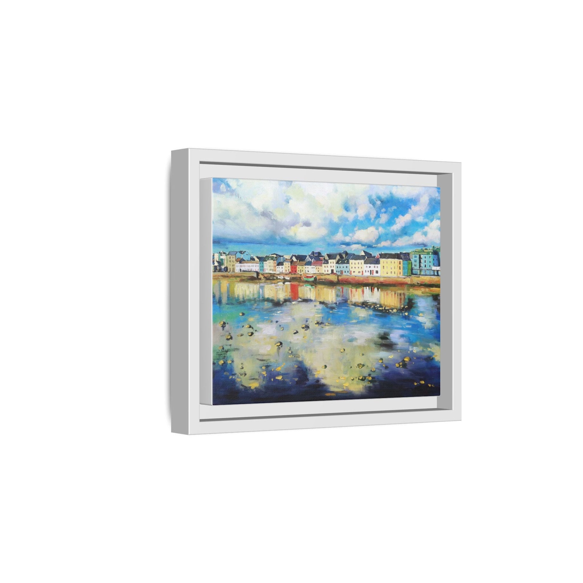 Galway Reflections wall art featuring serene Irish landscapes and water reflections, framed in premium quality wood.