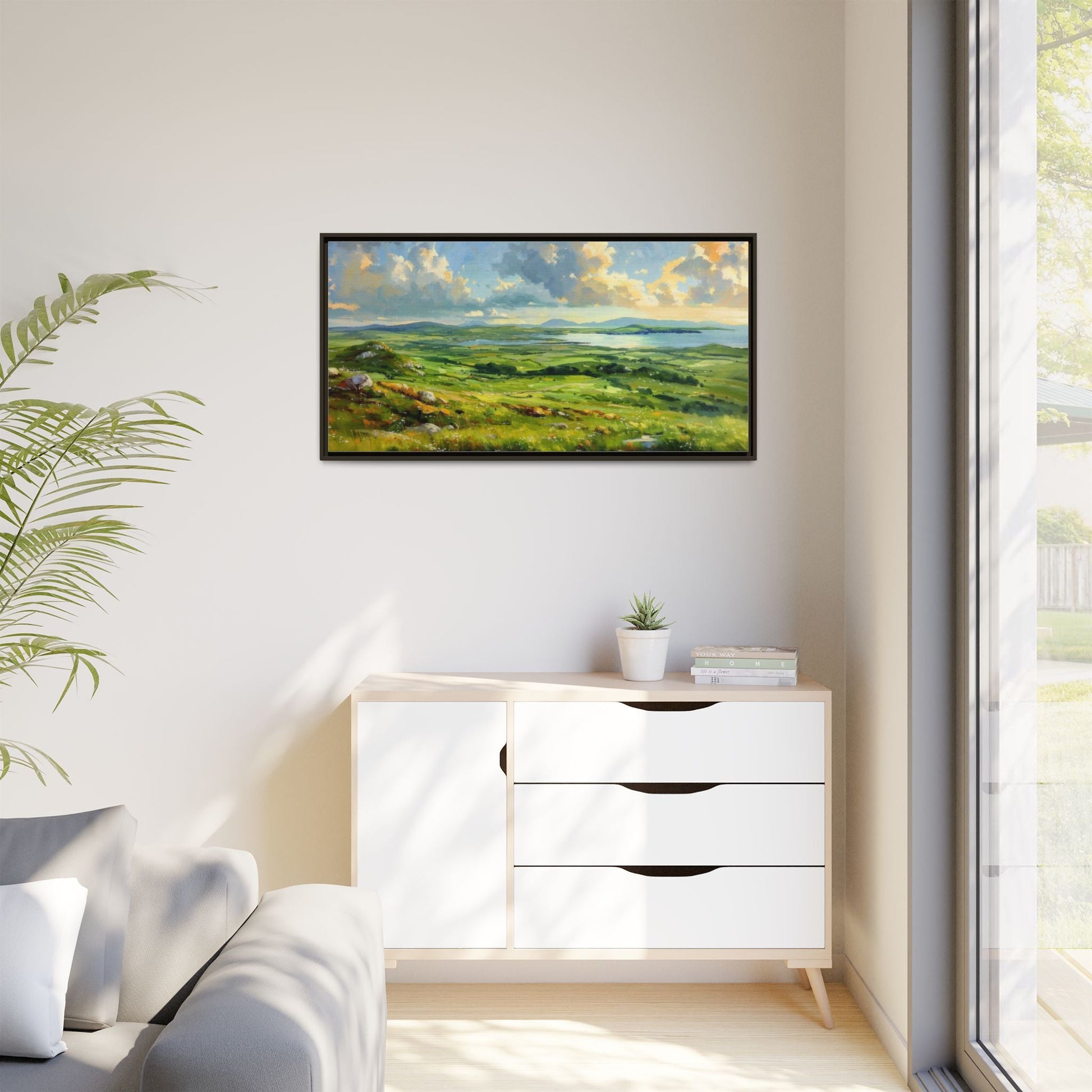 Wild Atlantic Summer Vista Wall Art - Breathtaking Coastal Landscape for Home Décor