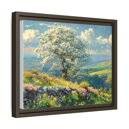 Whitethorn in Bloom wall art featuring a vibrant scene of blooming whitethorn trees, printed on high-quality canvas for a natural and timeless décor.