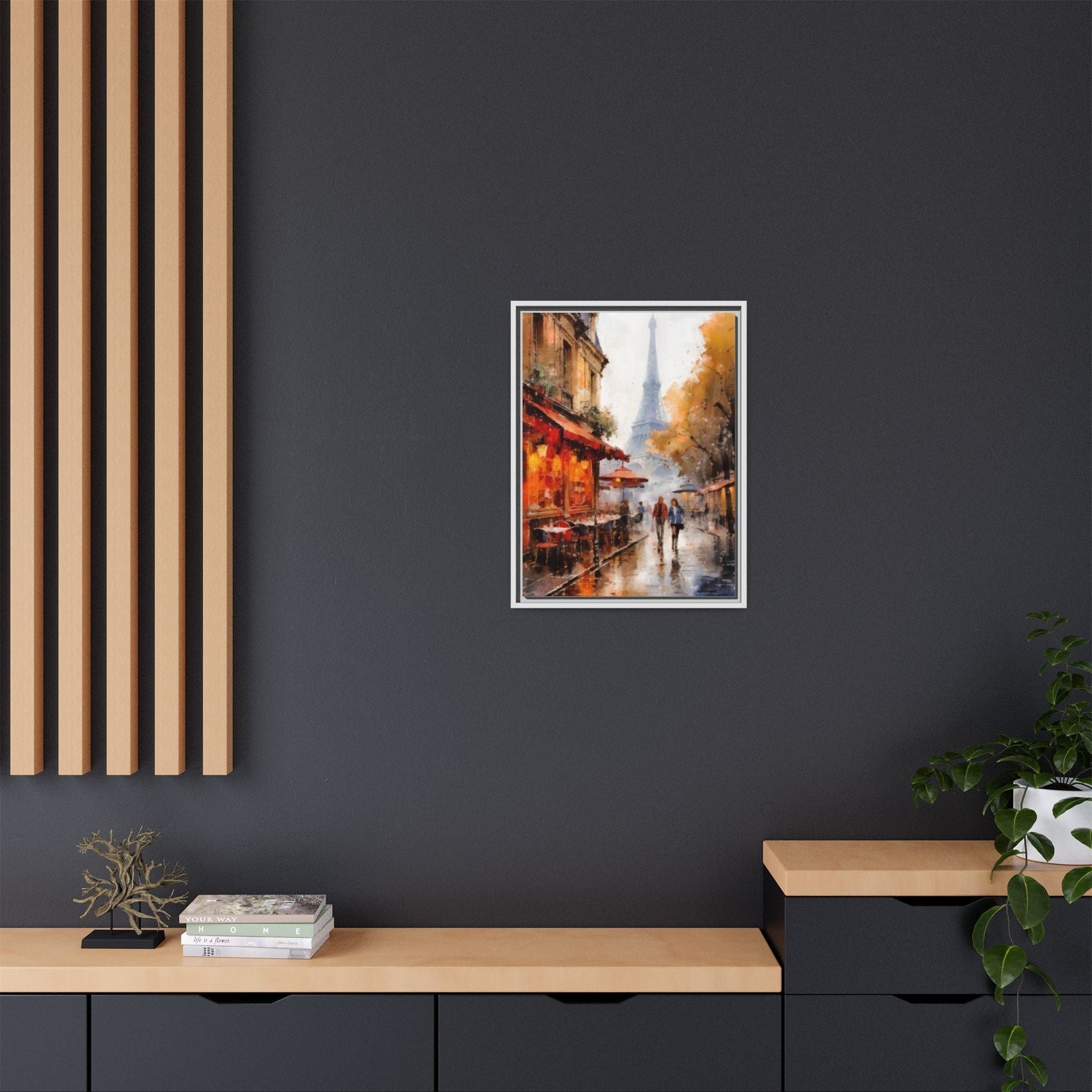 Eiffel Tower wall art featuring the iconic Paris landmark, printed on high-quality canvas to bring timeless beauty and elegance to your home décor.