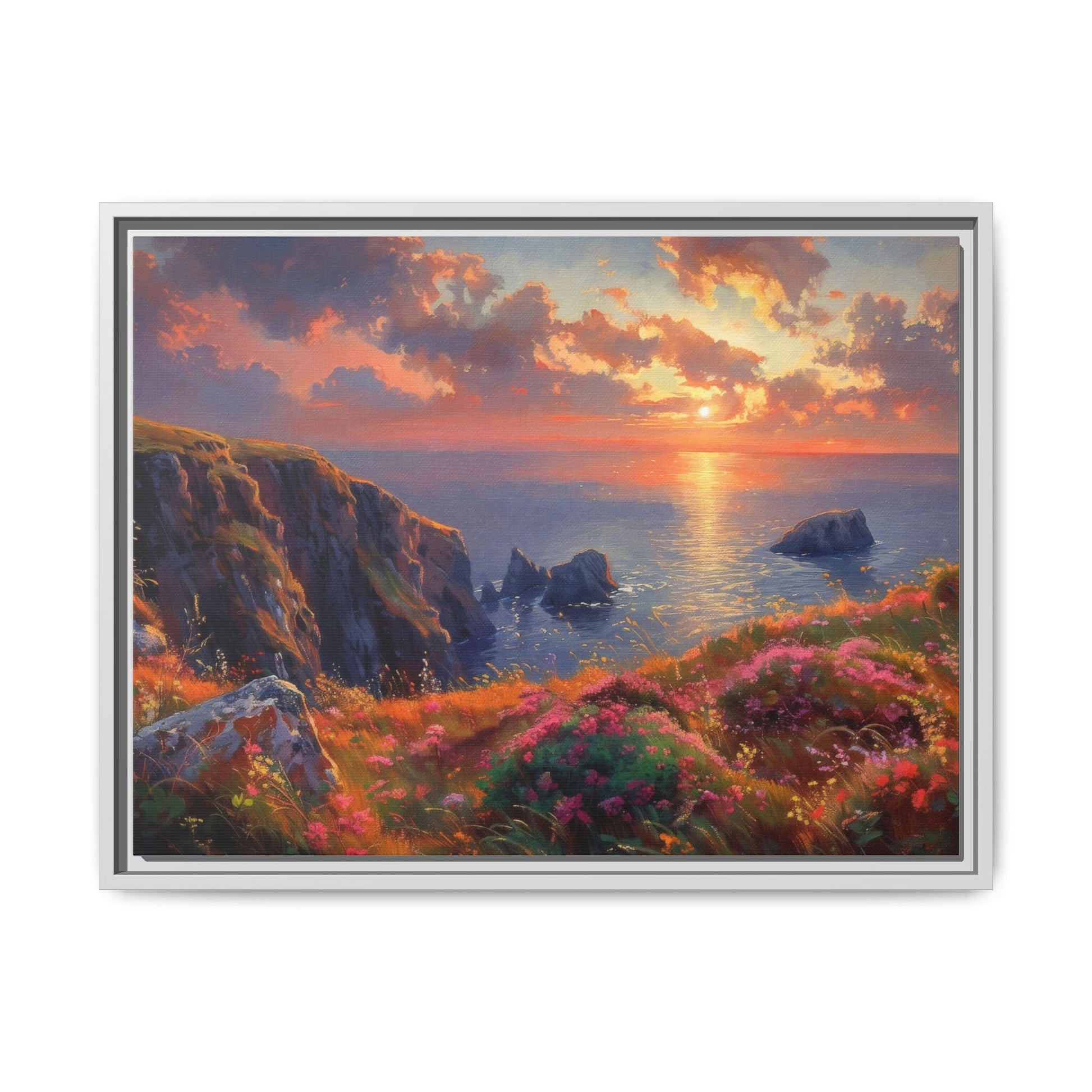 End of The Day wall art featuring a serene sunset landscape, printed on high-quality canvas to bring peaceful beauty and warmth to your home décor.