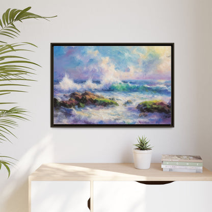 Achill Shoreline wcol wall art showcasing the stunning Irish coastal landscape, printed on high-quality canvas for a timeless and serene addition to your home décor.