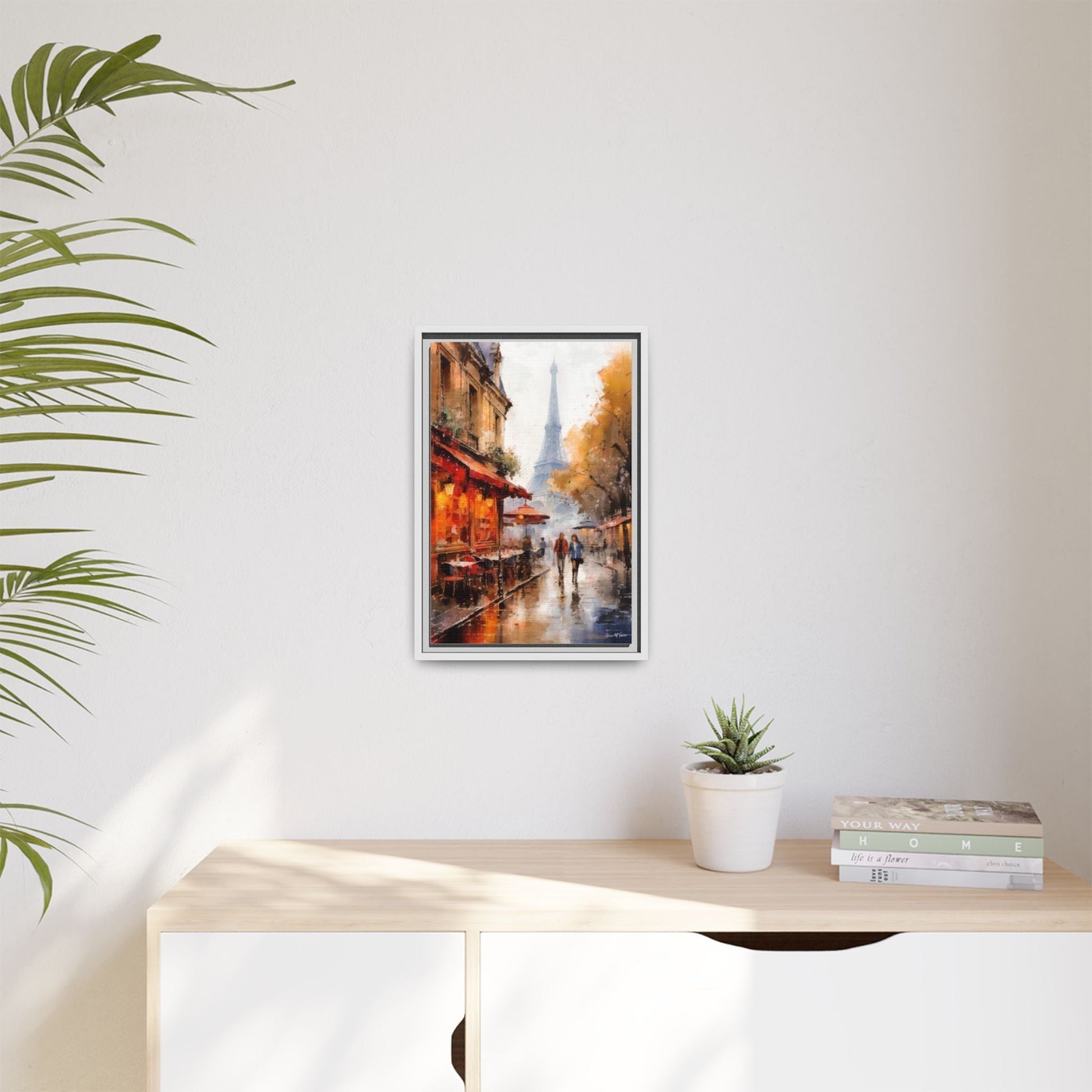 Eiffel Tower wall art featuring the iconic Paris landmark, printed on high-quality canvas to bring timeless beauty and elegance to your home décor.