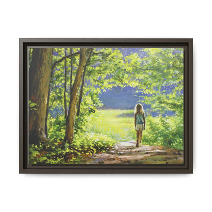 INTO THE LIGHT 11 – A captivating artwork featuring a luminous scene that evokes a sense of depth, movement, and serenity, framed in premium pinewood for timeless décor.