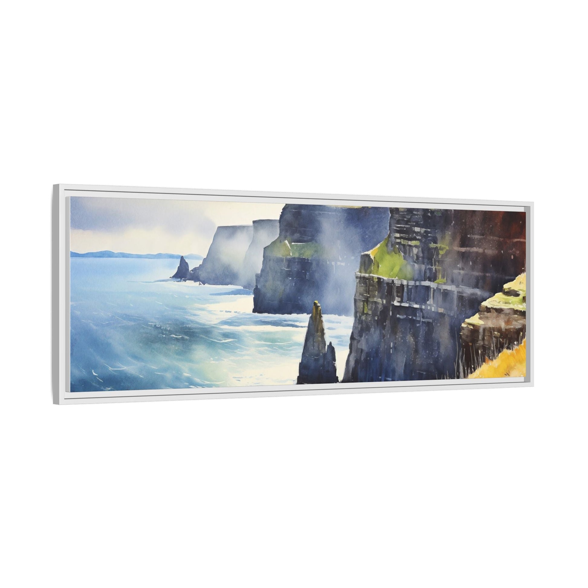 Watercolour of Cliffs of Moher – Beautiful Coastal Landscape Canvas Print