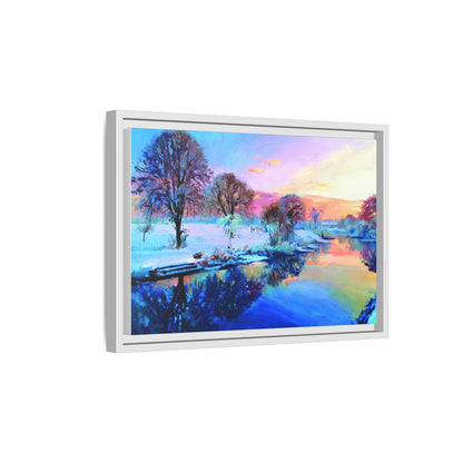 Winter Trees framed art – Premium pinewood frame with a cotton-polyester canvas print, featuring a protective coating for lasting beauty and timeless décor.