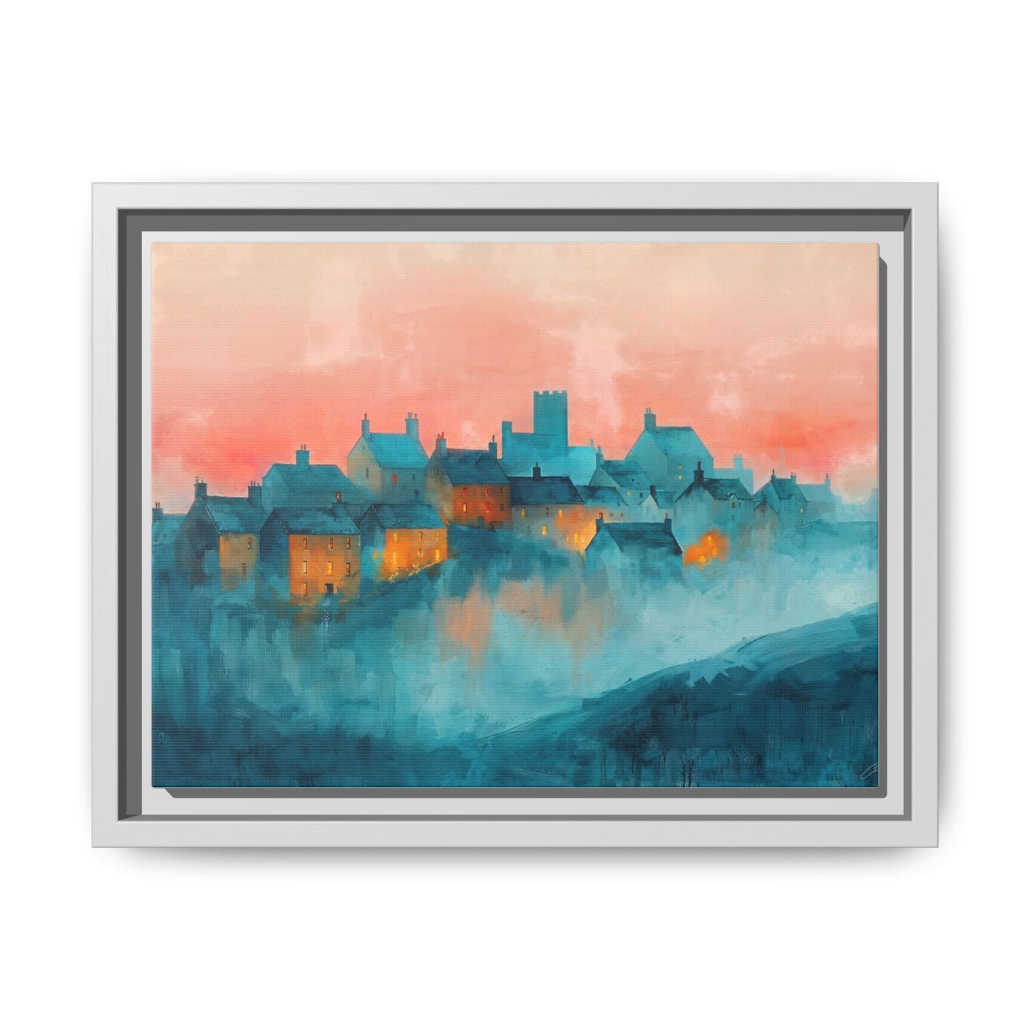 A Castle Town - Beautiful Landscape Canvas Print for Home Décor