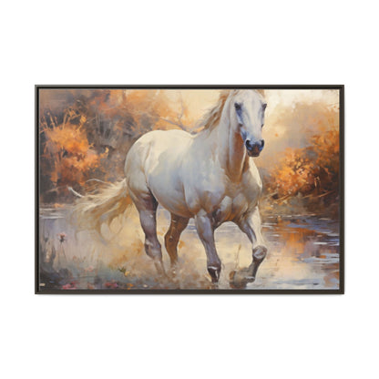 Arabian Horse – Elegant Pinewood Framed Wall Art for Timeless Décor