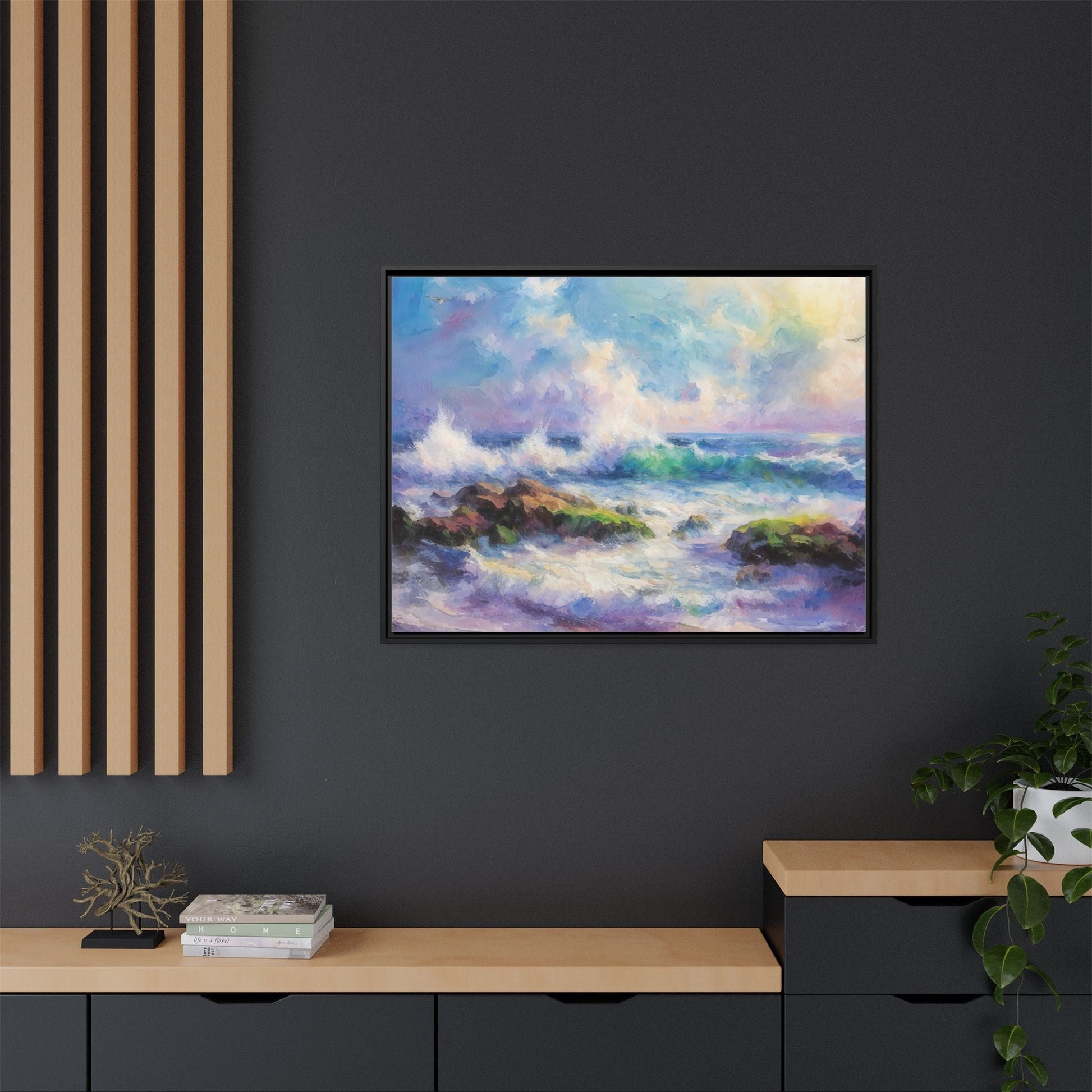 Achill Shoreline wcol wall art showcasing the stunning Irish coastal landscape, printed on high-quality canvas for a timeless and serene addition to your home décor.