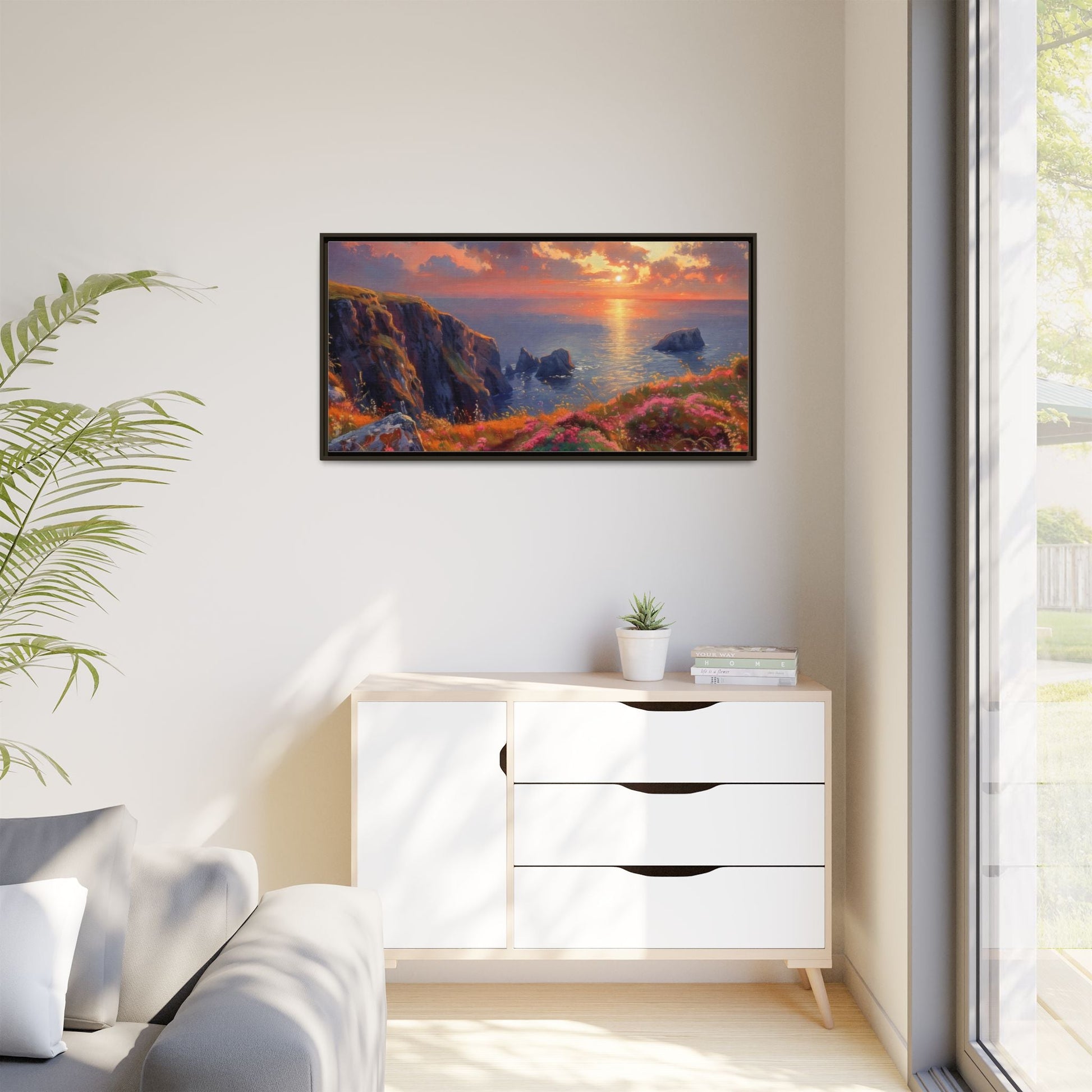 End of The Day wall art featuring a serene sunset landscape, printed on high-quality canvas to bring peaceful beauty and warmth to your home décor.