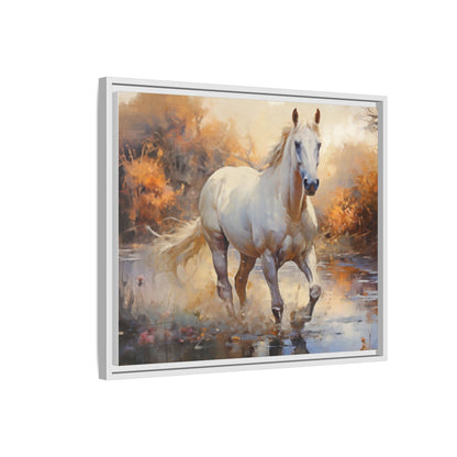 Arabian Horse – Elegant Pinewood Framed Wall Art for Timeless Décor