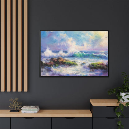 Achill Shoreline wcol wall art showcasing the stunning Irish coastal landscape, printed on high-quality canvas for a timeless and serene addition to your home décor.