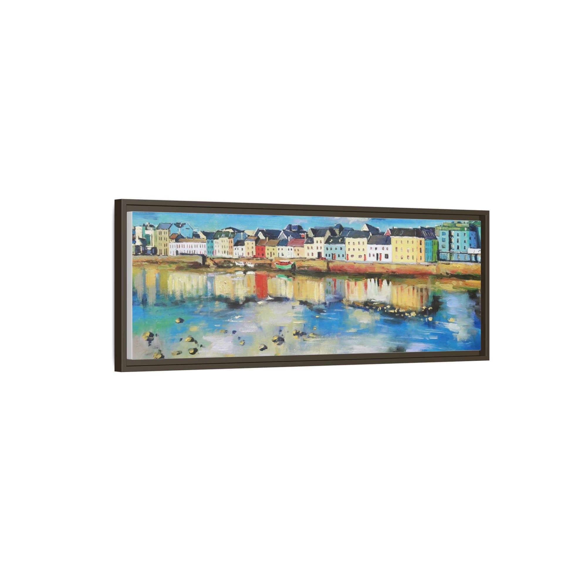 Galway Reflections wall art featuring serene Irish landscapes and water reflections, framed in premium quality wood.