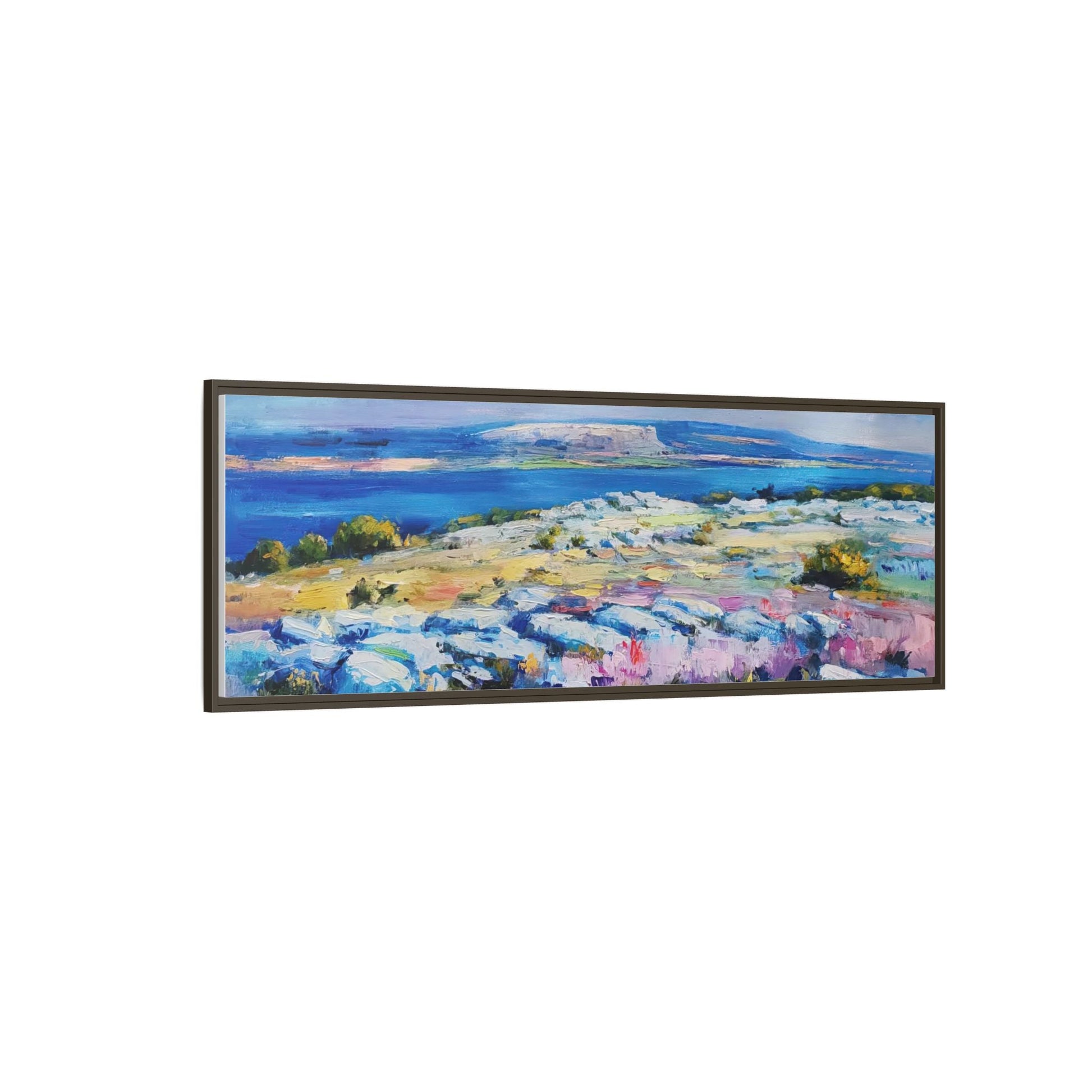 Burren 3 wall art featuring a scenic view of the Burren region in Ireland, printed on high-quality canvas with a premium frame for timeless décor