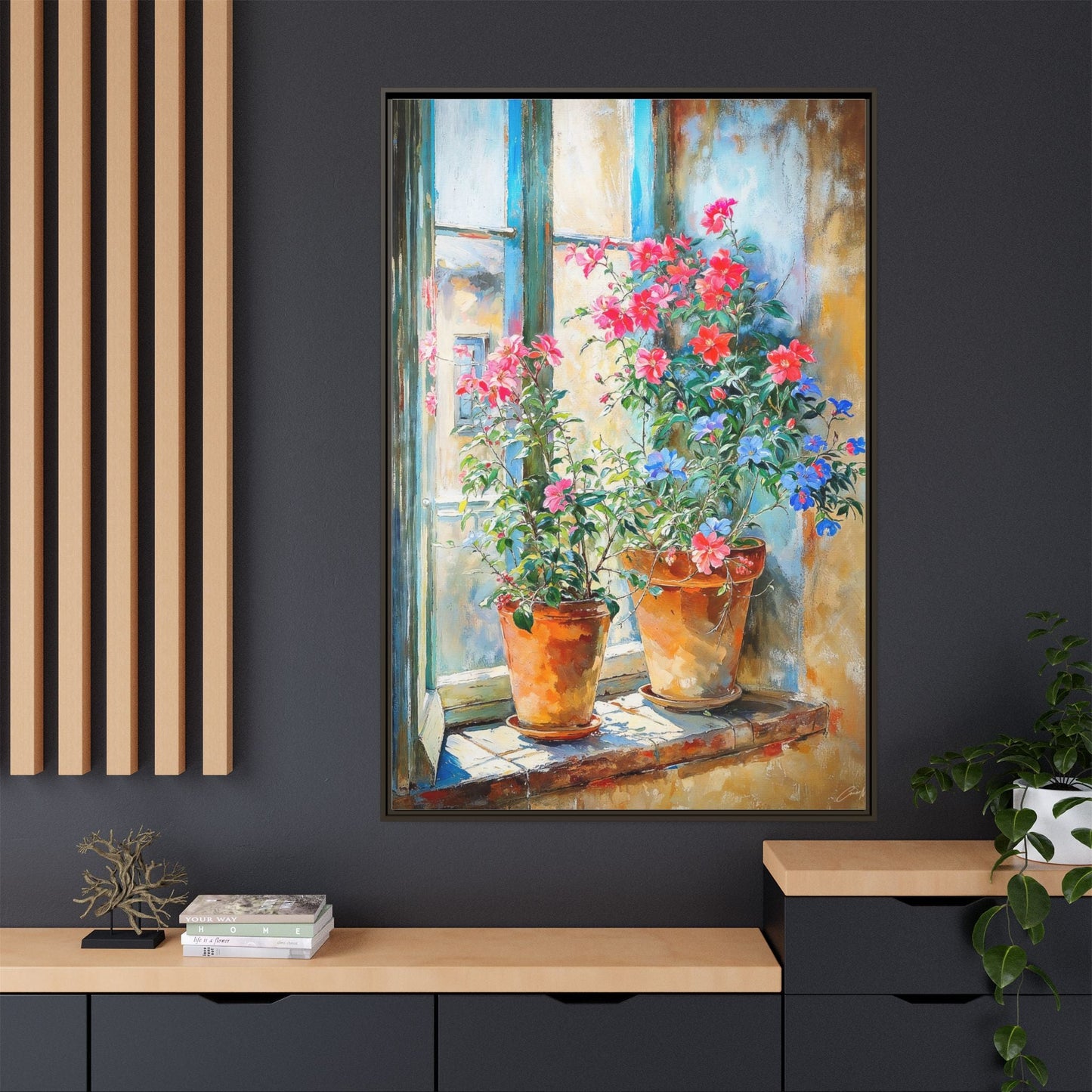 Summer Pots Wall Art - Vibrant Floral Pots for Fresh Home Décor