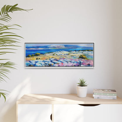 Burren 3 wall art featuring a scenic view of the Burren region in Ireland, printed on high-quality canvas with a premium frame for timeless décor