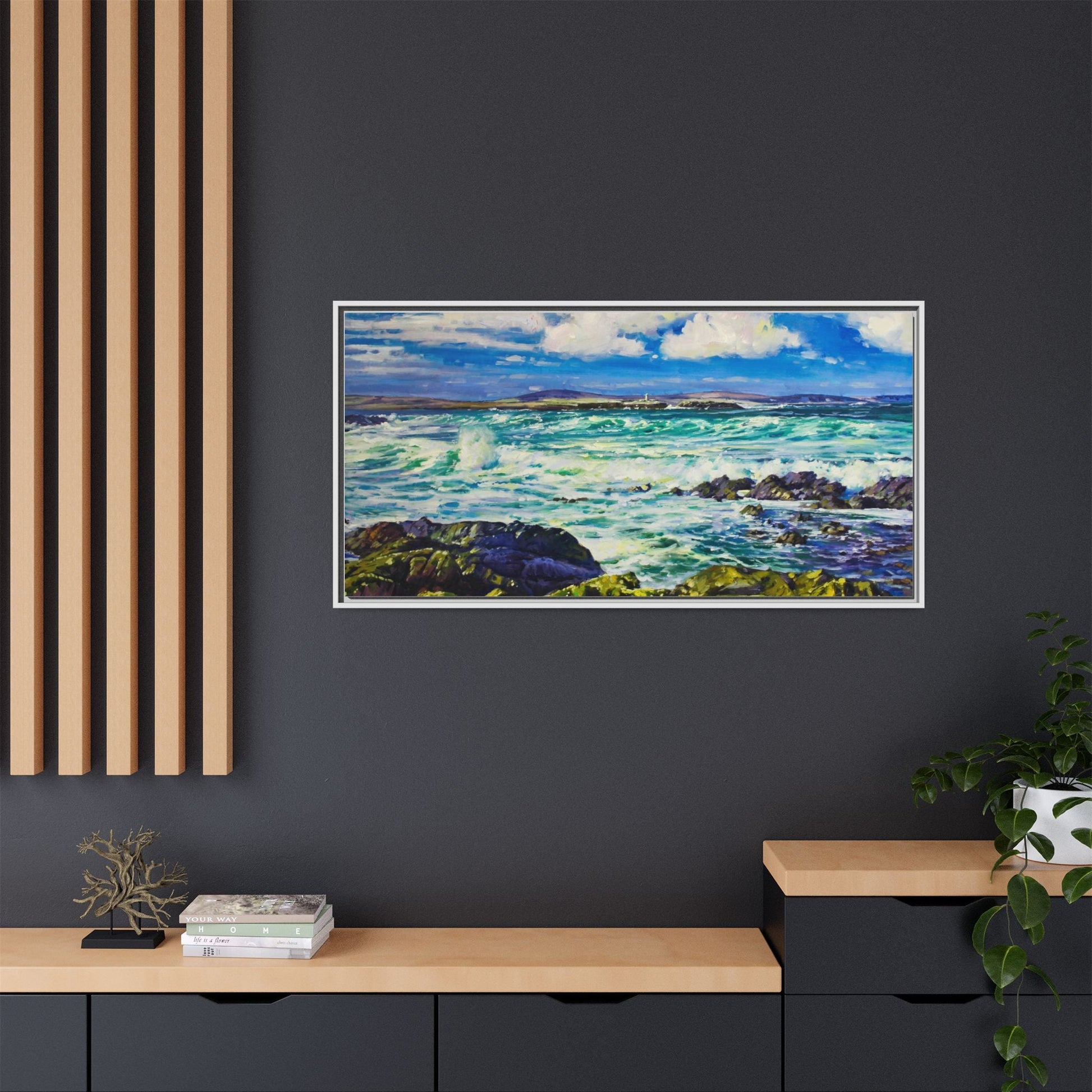 Ballyglass Lighthouse Erris wall art featuring the stunning coastal lighthouse, framed in premium materials for a perfect addition to any living space.