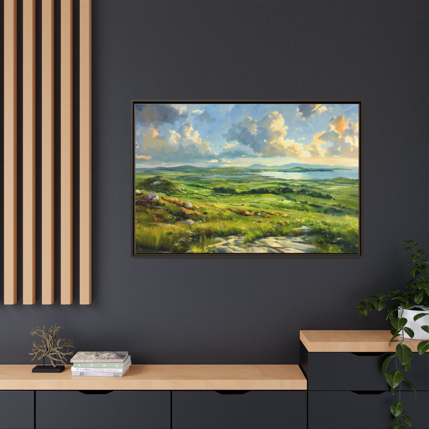 Wild Atlantic Summer Vista Wall Art - Breathtaking Coastal Landscape for Home Décor