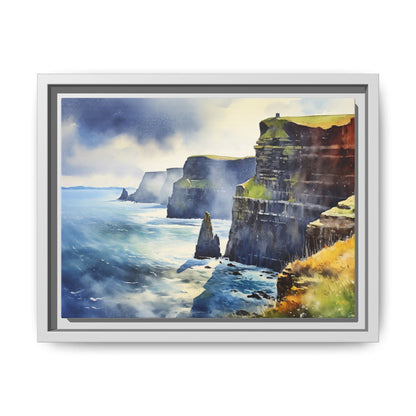 Watercolour of Cliffs of Moher – Beautiful Coastal Landscape Canvas Print