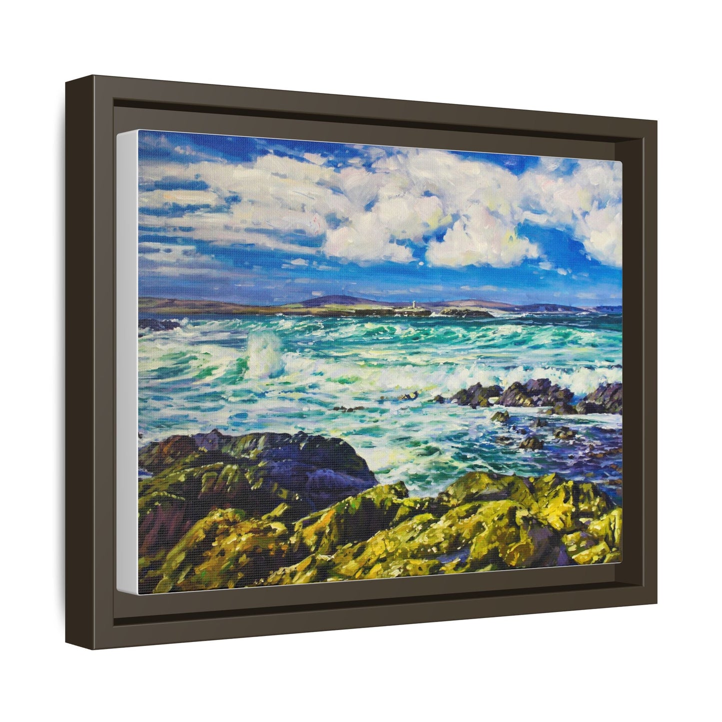 Ballyglass Lighthouse Erris wall art featuring the stunning coastal lighthouse, framed in premium materials for a perfect addition to any living space.